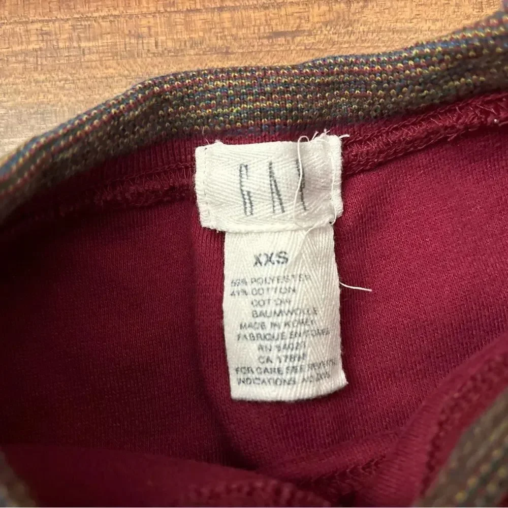 Gap vintage maroon “Forest Zone Wilderness Tested” fleece crewneck sweatshirt